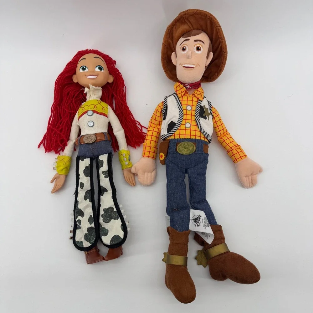 Disney Store Toy Story Woody Plush‎ & Jessie Doll Lot Jessie Talking Works